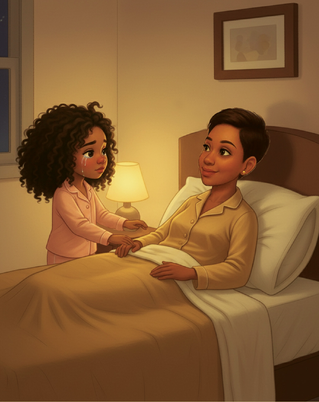 A tender bedside moment with Aunt Grace